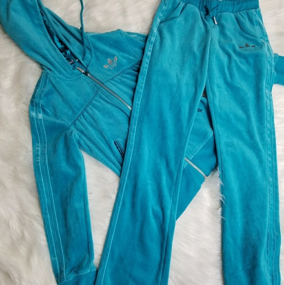 adidas velour womens tracksuit